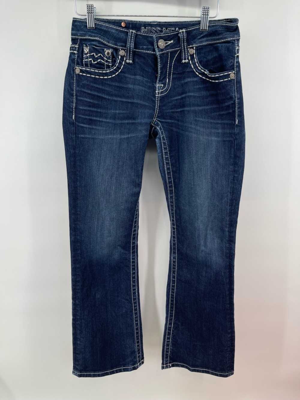 Miss Me Dark Wash Western Bootcut Jeans Low Rise 26/29 Rodeo Cowgirl